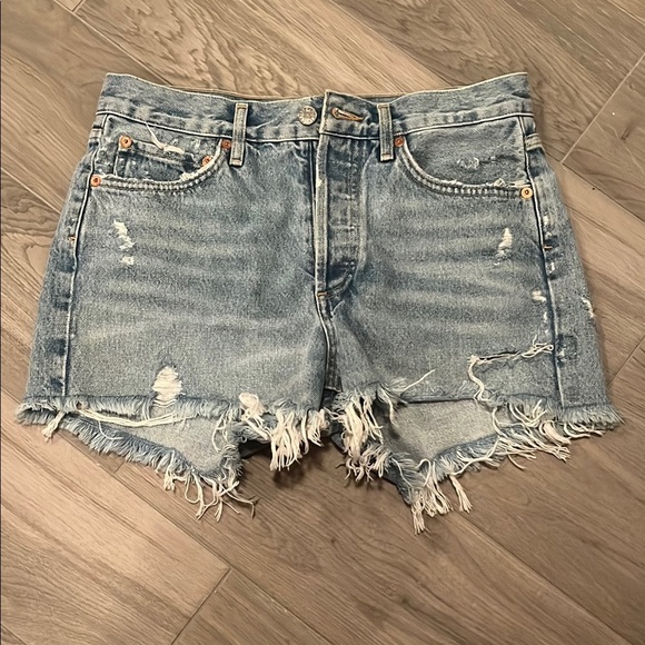 Agolde Women’s Blue Jean Shorts Size: 26 - Picture 1 of 3